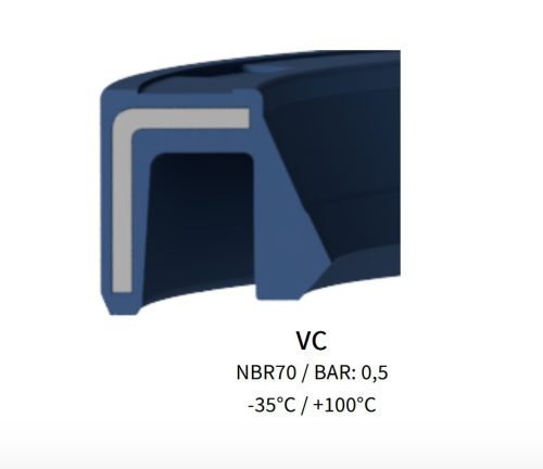 30x42x5 VC rugó nélküli szimering