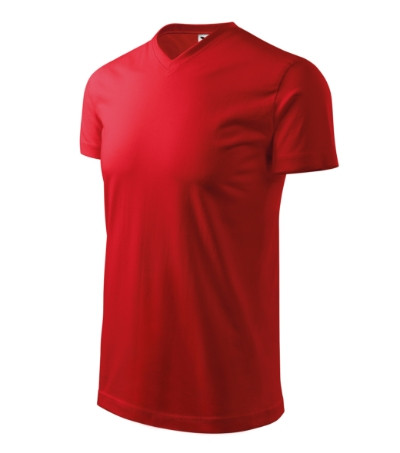 Malfini 111 Heavy V-neck unisex póló piros színben