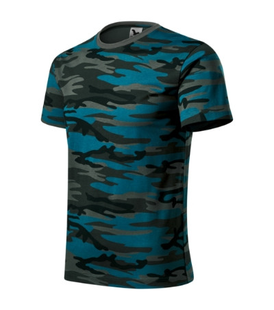 Malfini 144 Camouflage unisex póló camouflage petrol színben