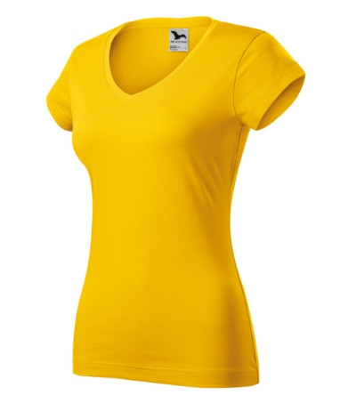 Malfini 162 Fit V-neck női póló sárga színben