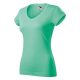 Malfini 162 Fit V-neck női póló menta színben