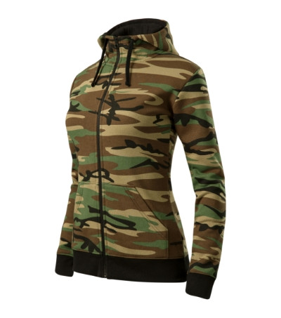 Malfini C20 Camo Zipper női felső barna terepszín színben