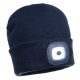 Portwest B029 Beanie USB újratölthető LED-es fejlámpa navy színben