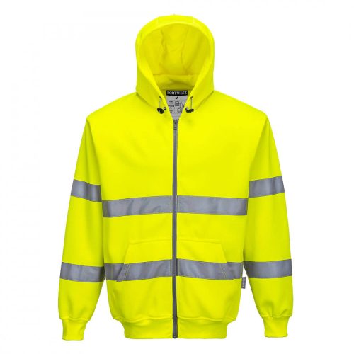 Portwest B305 Hi-Vis zippzáros pulóver sárga színben