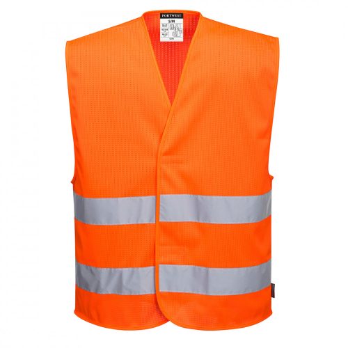 Portwest C374 MeshAir Hi-Vis kéttónusú mellény narancs színben