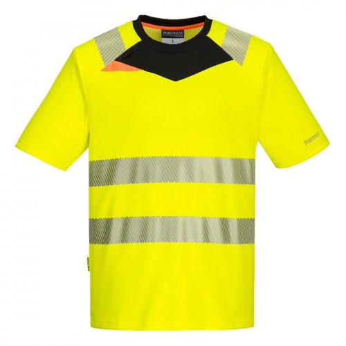 Portwest DX413 DX4 Hi-Vis póló sárga/fekete színben