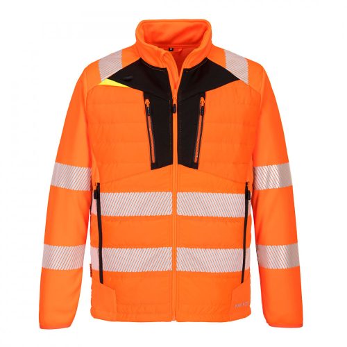 Portwest DX473 DX4 Hi-Vis Hybrid Baffle kabát narancs/fekete színben