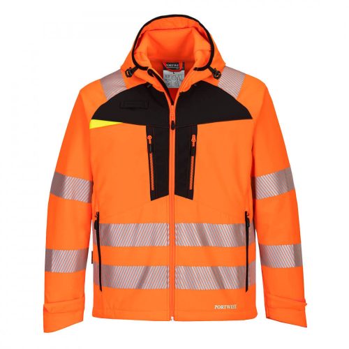 Portwest DX475 DX4 Hi-Vis Softshell felső narancs/fekete színben