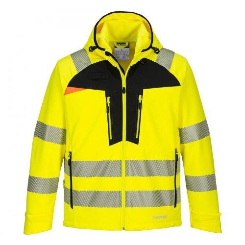 Portwest DX475 DX4 Hi-Vis Softshell felső sárga/fekete színben