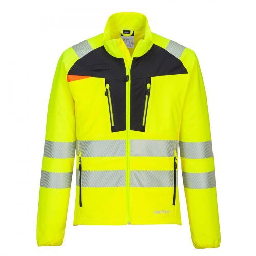 Portwest DX481 DX4 Hi-Vis Zip Base felső sárga/fekete színben