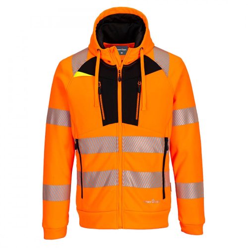 Portwest DX484 DX4 Hi-Vis kapucnis pulóver narancs/fekete színben