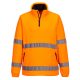 Portwest F302 Hi-Vis 1/2 Zip polár felső narancs színben