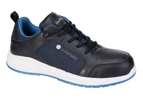 Portwest FC07 Eco Composite Trainer munkavédelmi cipő fekete/kék színben S3S SR