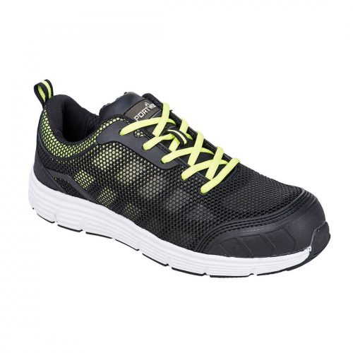 Portwest FT15 Steelite Tove Trainer munkavédelmi cipő fekete/zöld színben S1P