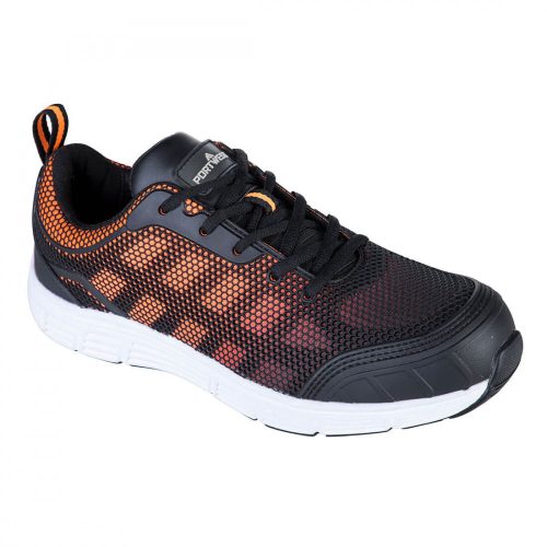 Portwest FT15 Steelite Tove Trainer munkavédelmi cipő fekete/narancs színben S1P