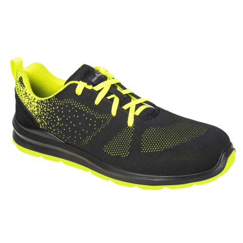 Portwest FT25 Steelite Aire Trainer munkavédelmi cipő fekete/zöld színben S1P