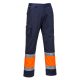 Portwest L049 Hi-Vis könnyű, kéttónusú Combat nadrág narancs/navy színben