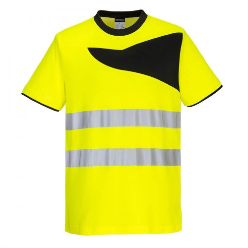 Portwest PW213 PW2 Hi-Vis póló sárga/fekete színben