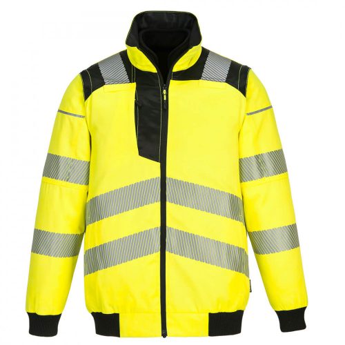 Portwest PW302 PW3 Hi-Vis 3-in-1 pilóta kabát sárga/fekete színben