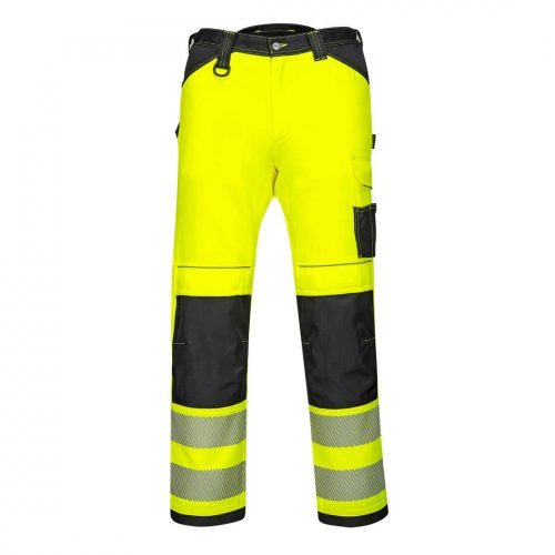 Portwest PW303 PW3 Hi-Vis könnyű stretch nadrág sárga/fekete színben