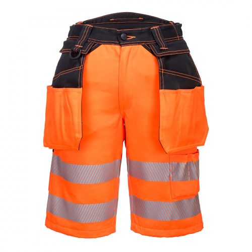 Portwest PW343 PW3 Hi-Vis Holster rövidnadrág narancs/fekete színben