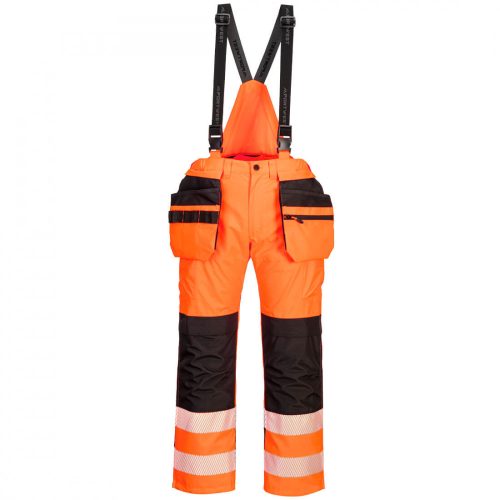 Portwest PW356 PW3 Hi-Vis kantáros nadrág narancs/fekete színben