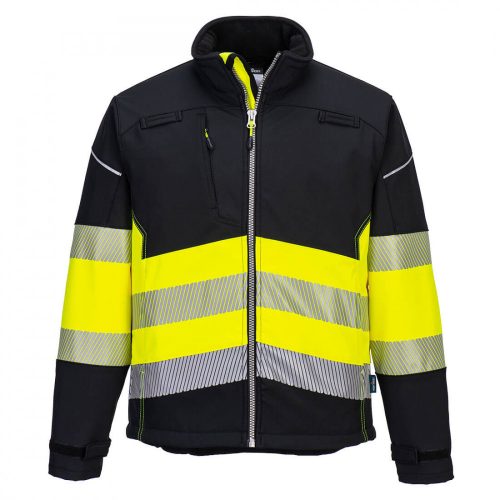 Portwest PW375 PW3 Hi-Vis softshell kabát fekete/sárga színben