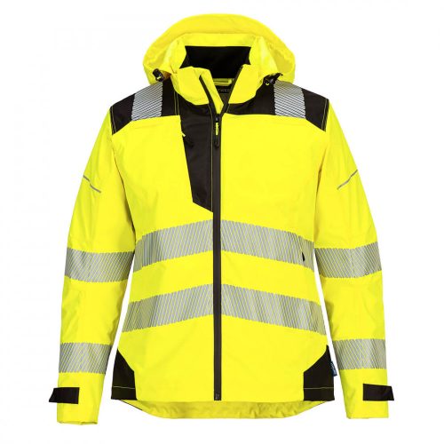 Portwest PW389 PW3 Hi-Vis női esőkabát sárga/fekete színben