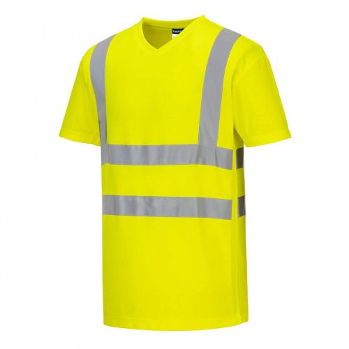 Portwest S179 Hi-Vis pamut póló sárga színben