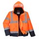 Portwest S266 Hi-Vis kéttónusú bomber kabát narancs/navy színben