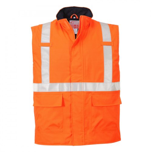 Portwest S776 Bizflame Rain Hi-Vis antisztatikus FR lángálló mellény narancs színben