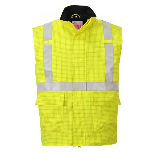 Portwest S776 Bizflame Rain Hi-Vis antisztatikus FR lángálló mellény sárga színben