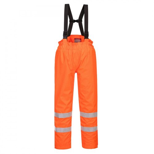 Portwest S781 Bizflame Rain bélelt Hi-Vis antisztatikus FR nadrág narancs színben