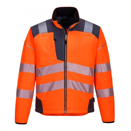 Portwest T402 PW3 Hi-Vis softshell kabát narancs/szürke színben