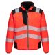 Portwest T402 PW3 Hi-Vis softshell kabát piros/fekete színben