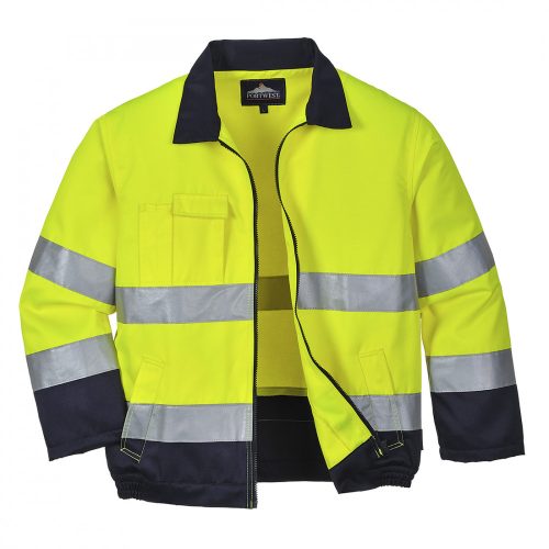 Portwest TX70 Madrid Hi-Vis kabát sárga/navy színben