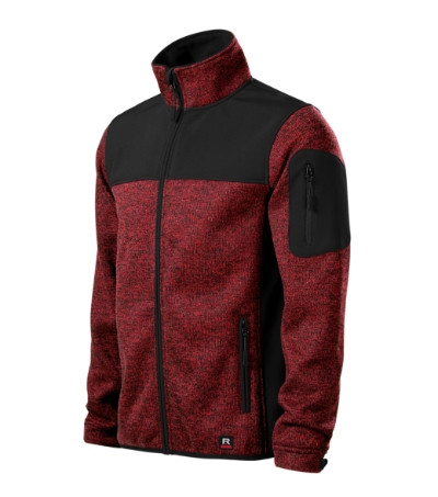 Rimeck 550 Casual férfi softshell kabát knit marlboro red színben