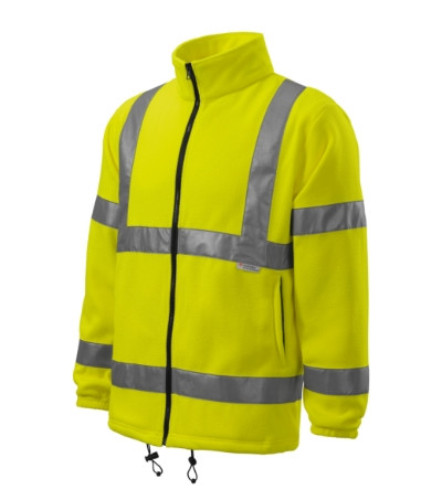 Rimeck 5V1 HV Fleece Jacket unisex polár felső fluoreszkáló sárga színben