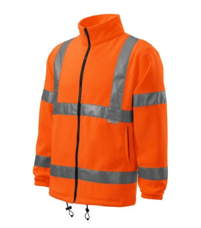 Rimeck 5V1 HV Fleece Jacket unisex polár felső fluoreszkáló narancssárga színben