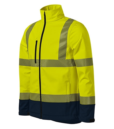 Rimeck 5V3 HV Drop unisex softshell kabát fluoreszkáló sárga színben