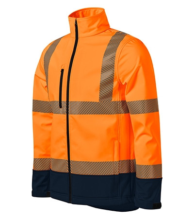 Rimeck 5V3 HV Drop unisex softshell kabát fluoreszkáló narancssárga színben