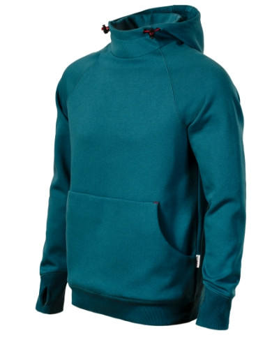 Rimeck W43 Vertex Hoodie férfi felső petrol kék színben