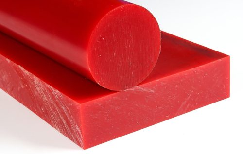 PVC rúd, erősítetlen, égésgátolt, piros, 15 mm átmérő