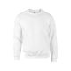Gildan GI12000 unisex környakú pulóver - white szín