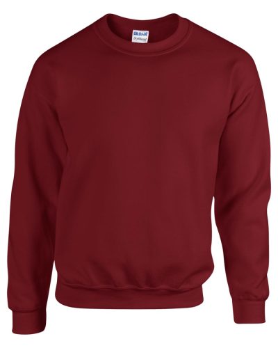 Gildan GI18000 kereknyakú unisex pulóver - garnet szín