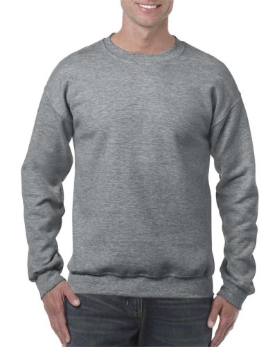 Gildan GI18000 kereknyakú unisex pulóver - graphite heather szín