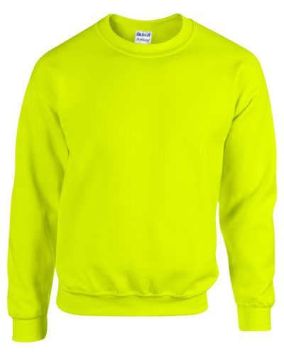 Gildan GI18000 kereknyakú unisex pulóver - safety green szín