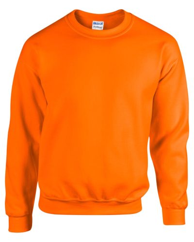 Gildan GI18000 kereknyakú unisex pulóver - safety orange szín