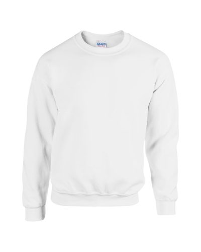 Gildan GI18000 kereknyakú unisex pulóver - white szín