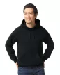Gildan GI18500 unisex kapucnis pulóver - black szín